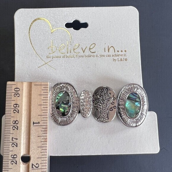 BELIEVE IN...BY L & J Stretch Bracelet Tree of life | Abalone Shell - Picture 2 of 10